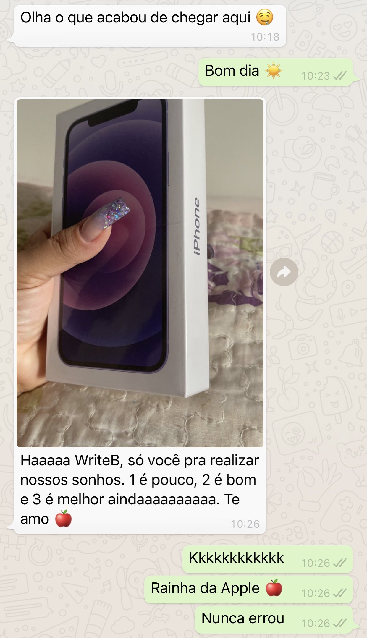 + 1 IPhone 
Parabéns que venha os próximos!!!!